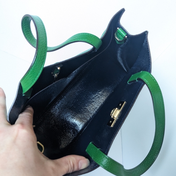 Kate Spade New York SAM MEDIUM SATCHEL and Mini Wallet Green and Pink - Picture 7 of 14